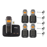 Kit Aparelho Telefone Ts 5150 Bina 2 Linhas 4 Ramal Headset