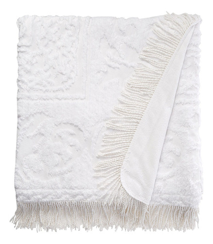 Beatrice Home Fashions Medallón Chenille Colcha, Rey, Bl