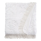 Beatrice Home Fashions Medallón Chenille Colcha, Rey, Bl