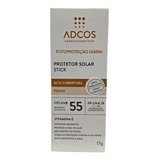 Protetor Solar Adcos Tonalizante Base Stick Peach Fps55 -17g