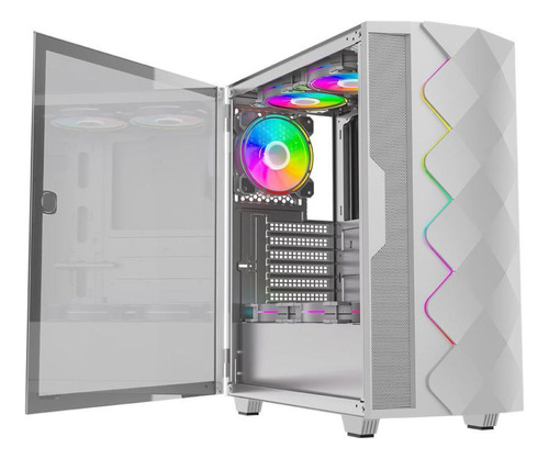 Gabinete Gamer Full White Gmx Diamond 3601-wf