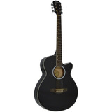 Guitarra Electroacústica Washburn Wa45cepak  Negra Con Funda