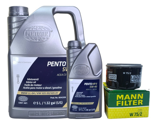 Aceite Motul  5w40 8100 X-cess 6 L. Y Filtro Aceite Renault 