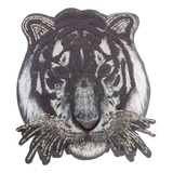 Brillo Lentejuelas Cabeza De Tigre Coser Parches Insignia