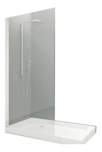 Mampara De Baño Fija Laminado Seguridad Blindex 180x60 8mm.