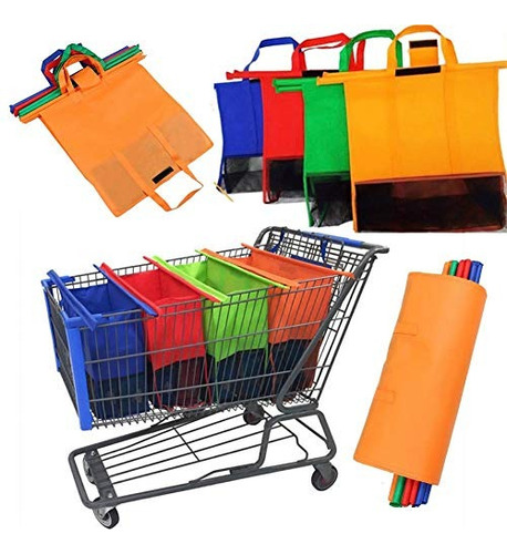 Bolsas Reutilizables Para Mercado Juego De 4 Bolsas