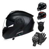 Casco Moto Abatible Con Bluetooth Certificado Dot + Regalo