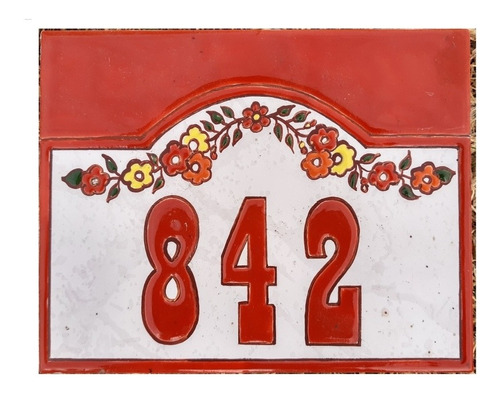 Numeracion Casa En Ceramico Nro 842 -. Leer Descripción