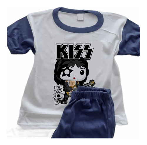 Pijamas Rockeras Unisex Sublimadas Estampadas Kiss - 7034