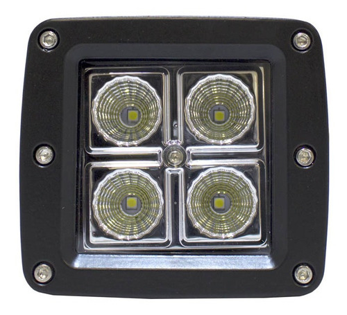 Foco Led 12w. Cuadrado 4 Led Con Soporte