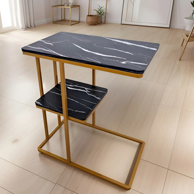 Mesa De Centro Rectangular Color Negro, Hecha En Placa De Densidad De Alta Calidad, Ideal Para Sala, Recibidor O Estancia, Diseño Moderno Y Funcional Para Todo Tipo De Espacios Diseño Elegante, Resist