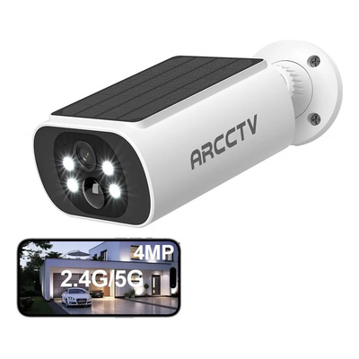 Solar Camara De Seguridad 4mp Hd Wifi 5g Exterior Con Panel | Meses sin interés