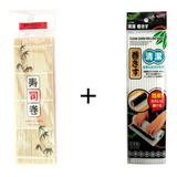 Kit Sudare Sushi Bambu E Esteira De Plástico Japão