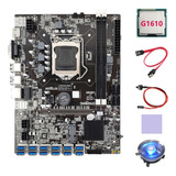 Placa Base B75 Eth Mining 12xusb+cpu+g1610+ventilador De Ref