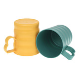 Pack 4 Tazas Vasos Plásticos Reutilizables Té Café 350ml