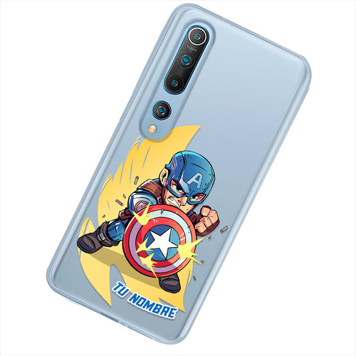 Funda Para Xiaomi Capitán América Marvel Personalizada