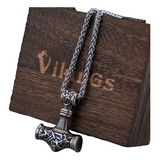 Collar Hombre Lujo Martillo Thor Celta Nórdico Caja Vikings