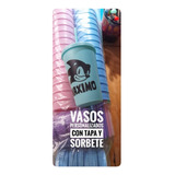 30 Vasos Tapa Sorbete Colores Pastel Personalizados 