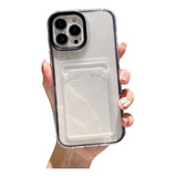 Funda Uso Rudo Transparente Con Ranura Para iPhone