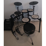 Bateria Roland Td11 Kv Pedal Duplo Iron Cobra + Cubo E Banco