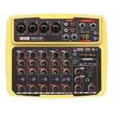 Consola Mixer Con Interfaz Usb Novik Neo Nvk I08bt Amarillo