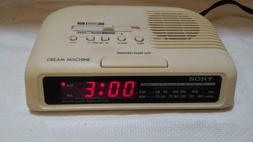 Radio Sony Am Fm Despertador Icf-c25 Vintage Usado 