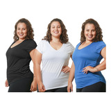 Blusa Plus Size Feminina Roupa Para Academia Fitness Dry Kit