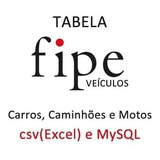 Tabela Fipe Fevereiro 2021 Mysql + Excel