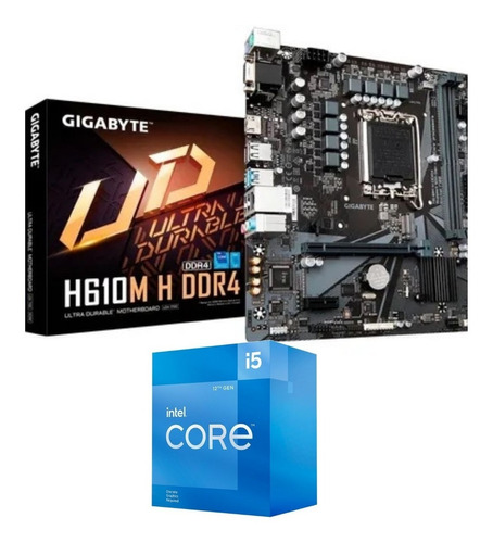 Kit Upgrade Intel 12ª Geração I5 12400f + H610m-h Ddr4