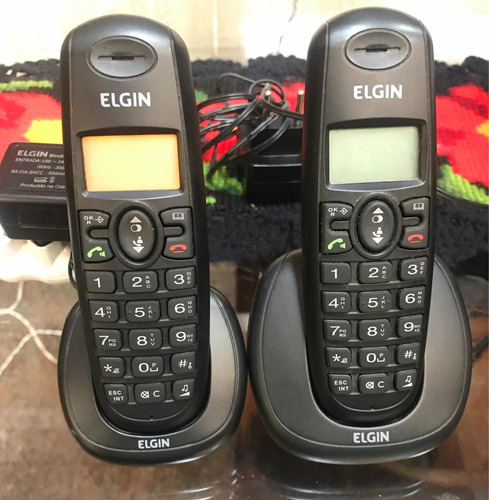 Telefone Sem Fio Elgin Tsf 7002 Usado Comdefeito Preto Leia