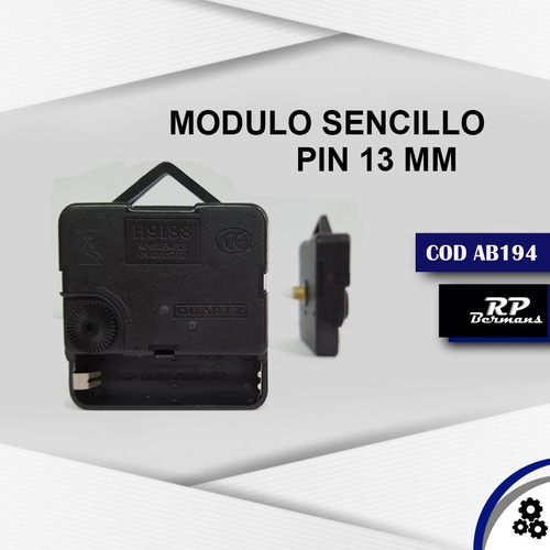 Modulo O Maquinaria Para Reloj De Pared De Pin 13mm Corto 