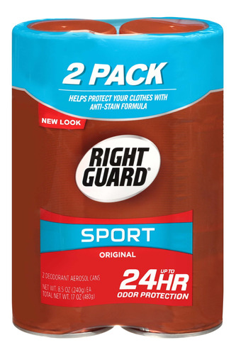 Right Guard Sport Original Desodorante Aerosol Spray 4 Pzas