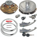 Kit Manijas Chapas Biceles Faros S/foco Vw Sedan 73-92 Vocho