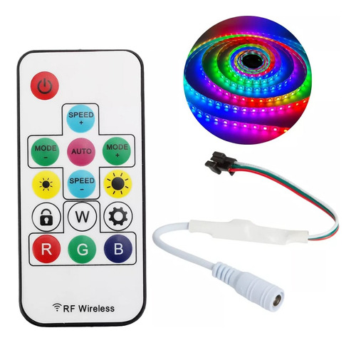 Controle Controladora Fita Led Rgb Digital Ws2811 2812b 6803