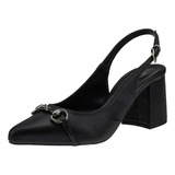 Sapato Feminino Scarpin Slingback Retrô Confortável Moda 