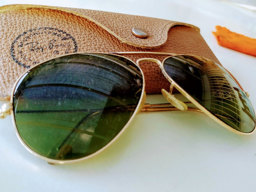  Ray-ban Aviator Classic Con Marco De Metal Color Gold U.s.a