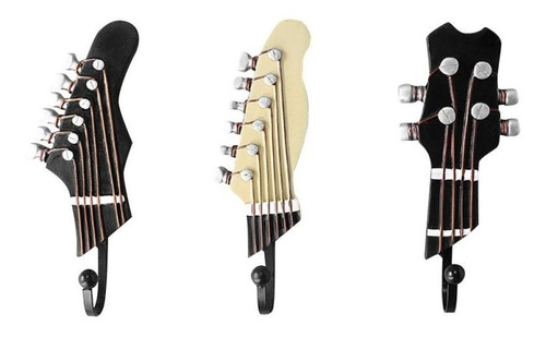 Juego 3 Ganchos Colgador Guitarra Decorativo Hogar Habitacio