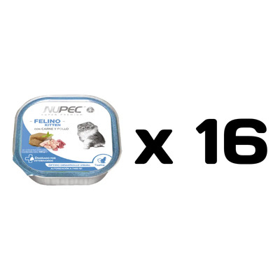 Nupec Felino Kitten Alimento Húmedo Pack De 16 Latas