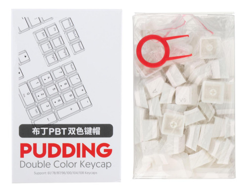 Pbt Pudding Keycaps Double Shot 108 Teclas Translúcido