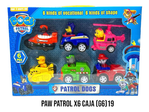 Juguete Patrulla Canina X6 Personajes Paw Patrol