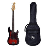 Contra Baixo 4 Cordas Sx Spb62+ 2ts Precision Bass Com Bag