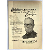 Avianca Antiguo Aviso Publicitario De 1954 Padre David Pujol