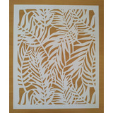 Stencil Tropical Flr1036 Hojas Palmera 50x60 Noreste Ideas