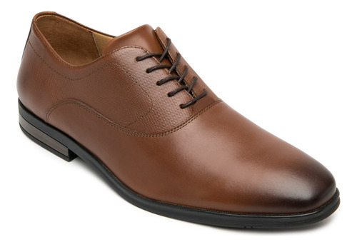 Zapato Oxford Tan Flexi Hombre Piel Extra Suave 413602