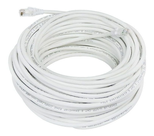 Cabo De Rede Giga Crimpado Lan Rj45 Furukawa Cat6 Branco 70m