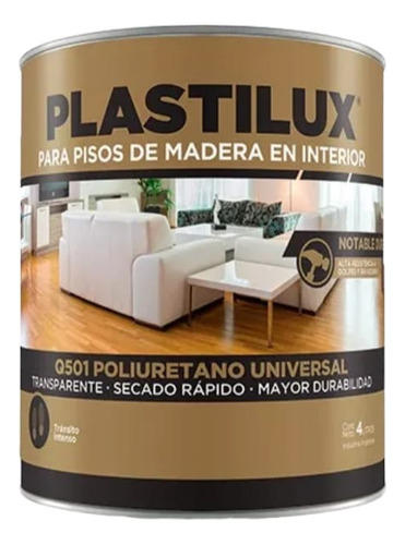 Laca Poliuretanica Pisos Q501 Satinada Plastilux X 1 L 