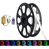 Manguera Neon Led Rgb Multicolor Con Control Rollo 25 Mts