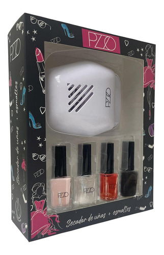 Set De 4 Esmaltes + Secador De Uñas Petrizzio