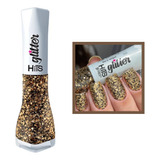 Esmalte Hits Glitter Nova Iorque Dourado Longa Duração 5free