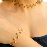 Colar + Pulseira Feminina Folheado Ouro 18k Exclusivo